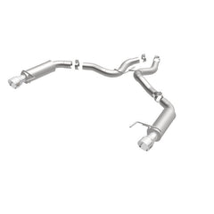 Magnaflow - MagnaFlow Axle Back, SS, 3in, Competition, Dual Split Polished 4.5in Tip 2015 Ford Mustang GT V8 5.0 - Demon Performance