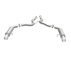 Magnaflow - MagnaFlow Axle Back, SS, 3in, Competition, Dual Split Polished 4.5in Tip 2015 Ford Mustang GT V8 5.0 - Demon Performance