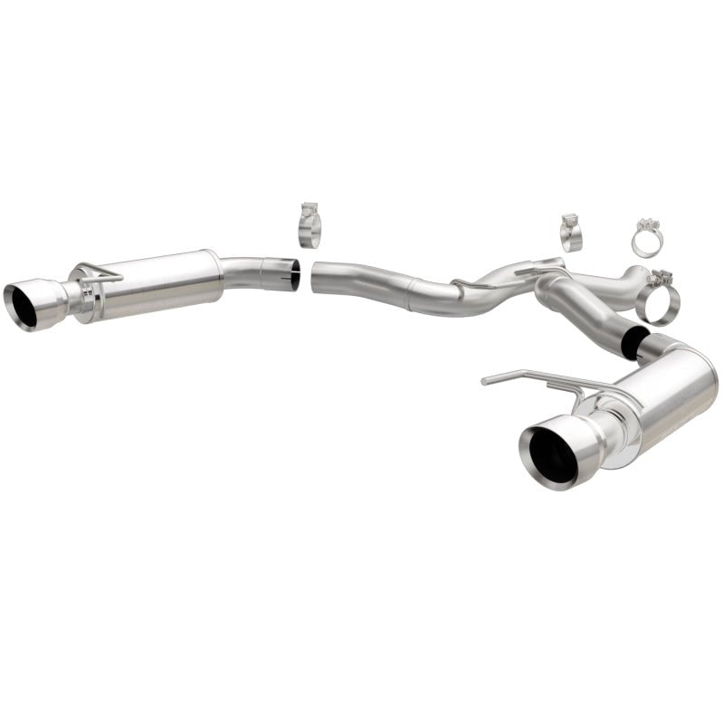 Magnaflow - MagnaFlow Axle Back, SS, 3in, Competition, Dual Split Polished 4.5in Tip 2015 Ford Mustang GT V8 5.0 - Demon Performance
