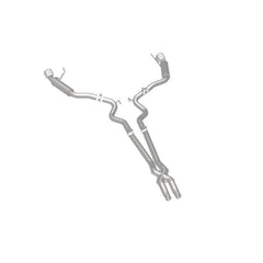 Magnaflow - MagnaFlow Cat Back, SS, 2.5in, Competition, Dual Split Polished 4.5in Tips 2015 Ford Mustang V6 3.7L - Demon Performance