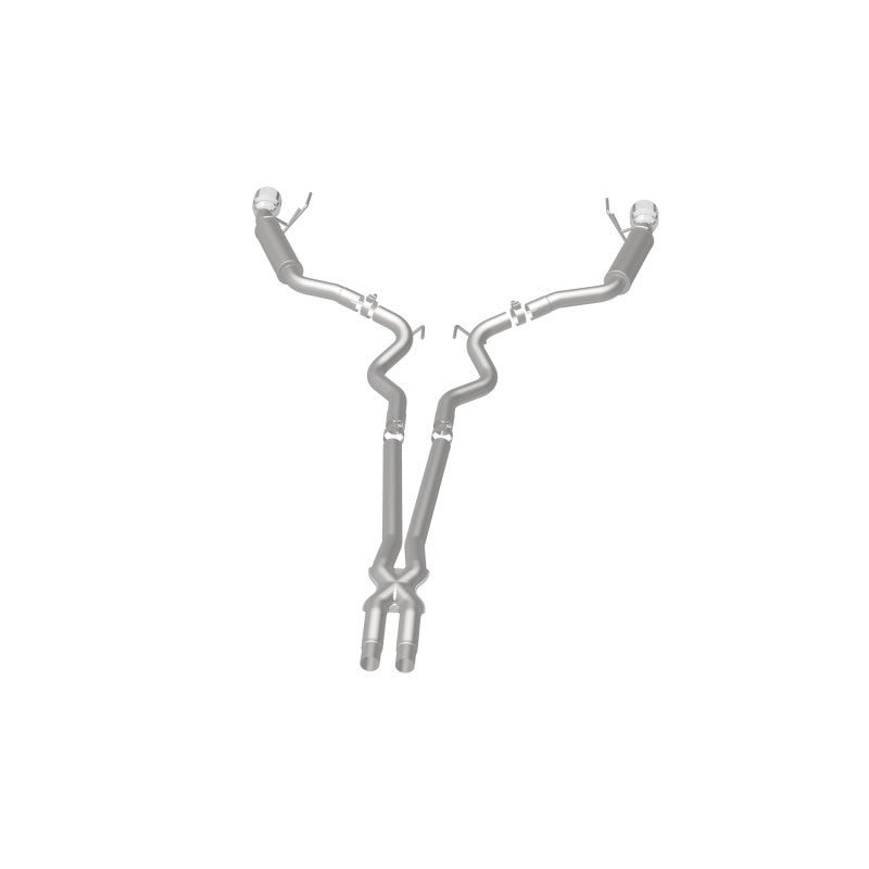 Magnaflow - MagnaFlow Cat Back, SS, 2.5in, Competition, Dual Split Polished 4.5in Tips 2015 Ford Mustang V6 3.7L - Demon Performance