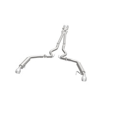 Magnaflow - MagnaFlow Cat Back, SS, 2.5in, Competition, Dual Split Polished 4.5in Tips 2015 Ford Mustang V6 3.7L - Demon Performance