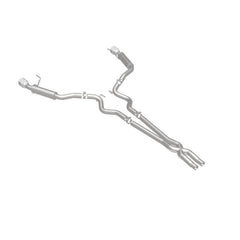 Magnaflow - MagnaFlow Cat Back, SS, 2.5in, Competition, Dual Split Polished 4.5in Tips 2015 Ford Mustang V6 3.7L - Demon Performance