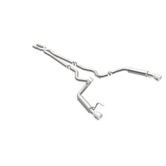 Magnaflow - MagnaFlow Cat Back, SS, 2.5in, Competition, Dual Split Polished 4.5in Tips 2015 Ford Mustang V6 3.7L - Demon Performance