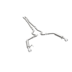 Magnaflow - MagnaFlow Cat Back, SS, 2.5in, Competition, Dual Split Polished 4.5in Tips 2015 Ford Mustang V6 3.7L - Demon Performance