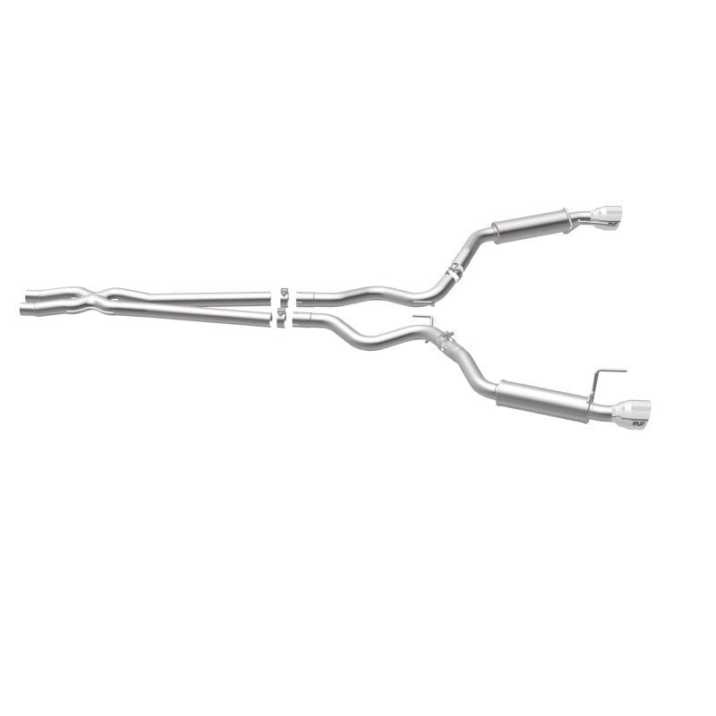 Magnaflow - MagnaFlow Cat Back, SS, 2.5in, Competition, Dual Split Polished 4.5in Tips 2015 Ford Mustang V6 3.7L - Demon Performance