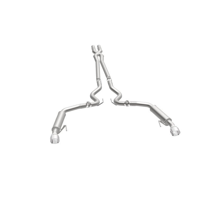 Magnaflow - MagnaFlow Cat Back, SS, 2.5in, Competition, Dual Split Polished 4.5in Tips 2015 Ford Mustang V6 3.7L - Demon Performance