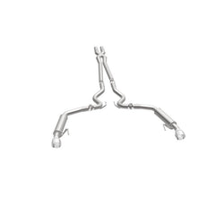 Magnaflow - MagnaFlow Cat Back, SS, 2.5in, Competition, Dual Split Polished 4.5in Tips 2015 Ford Mustang V6 3.7L - Demon Performance