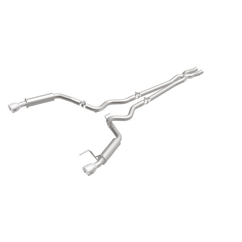 Magnaflow - MagnaFlow Cat Back, SS, 2.5in, Competition, Dual Split Polished 4.5in Tips 2015 Ford Mustang V6 3.7L - Demon Performance