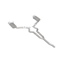 Magnaflow - MagnaFlow Cat Back, SS, 2.5in, Street, Dual Split Polished 4.5in Tips 2015 Ford Mustang Ecoboost - Demon Performance