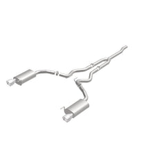 Magnaflow - MagnaFlow Cat Back, SS, 2.5in, Street, Dual Split Polished 4.5in Tips 2015 Ford Mustang Ecoboost - Demon Performance