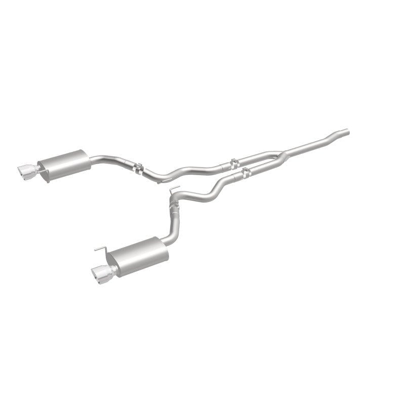 Magnaflow - MagnaFlow Cat Back, SS, 2.5in, Street, Dual Split Polished 4.5in Tips 2015 Ford Mustang Ecoboost - Demon Performance