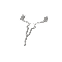 Magnaflow - MagnaFlow Cat Back, SS, 2.5in, Street, Dual Split Polished 4.5in Tips 2015 Ford Mustang Ecoboost - Demon Performance