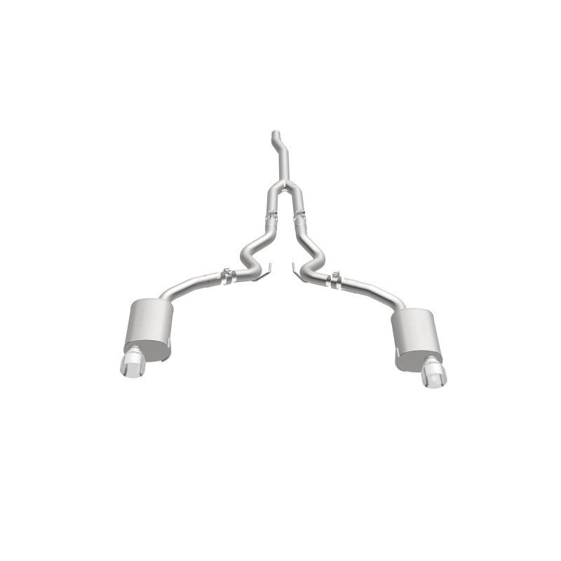 Magnaflow - MagnaFlow Cat Back, SS, 2.5in, Street, Dual Split Polished 4.5in Tips 2015 Ford Mustang Ecoboost - Demon Performance