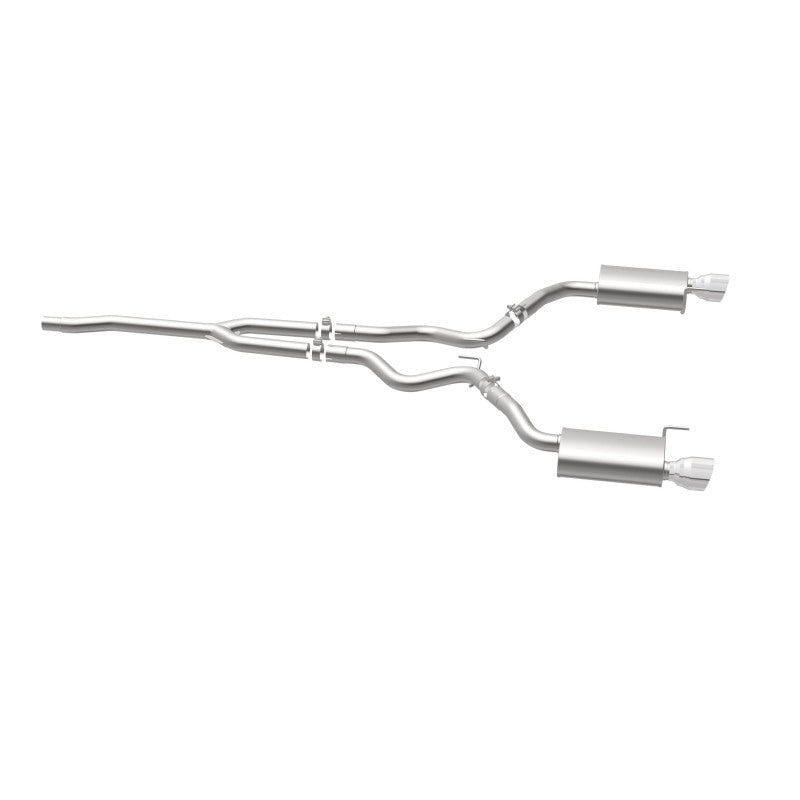 Magnaflow - MagnaFlow Cat Back, SS, 2.5in, Street, Dual Split Polished 4.5in Tips 2015 Ford Mustang Ecoboost - Demon Performance