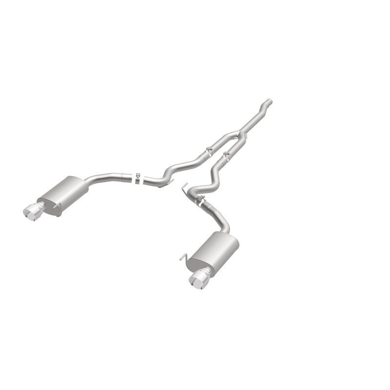Magnaflow - MagnaFlow Cat Back, SS, 2.5in, Street, Dual Split Polished 4.5in Tips 2015 Ford Mustang Ecoboost - Demon Performance