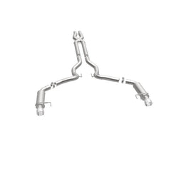 Magnaflow - MagnaFlow Cat Back, SS, 3in, Competition, Dual Split Polished 4.5in Tips 2015 Ford Mustang GT V8 5.0 - Demon Performance