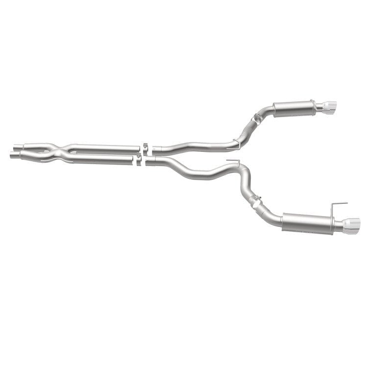 Magnaflow - MagnaFlow Cat Back, SS, 3in, Competition, Dual Split Polished 4.5in Tips 2015 Ford Mustang GT V8 5.0 - Demon Performance