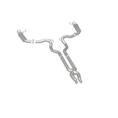 Magnaflow - MagnaFlow Cat Back, SS, 3in, Competition, Dual Split Polished 4.5in Tips 2015 Ford Mustang GT V8 5.0 - Demon Performance