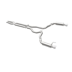 Magnaflow - MagnaFlow Cat Back, SS, 3in, Competition, Dual Split Polished 4.5in Tips 2015 Ford Mustang GT V8 5.0 - Demon Performance