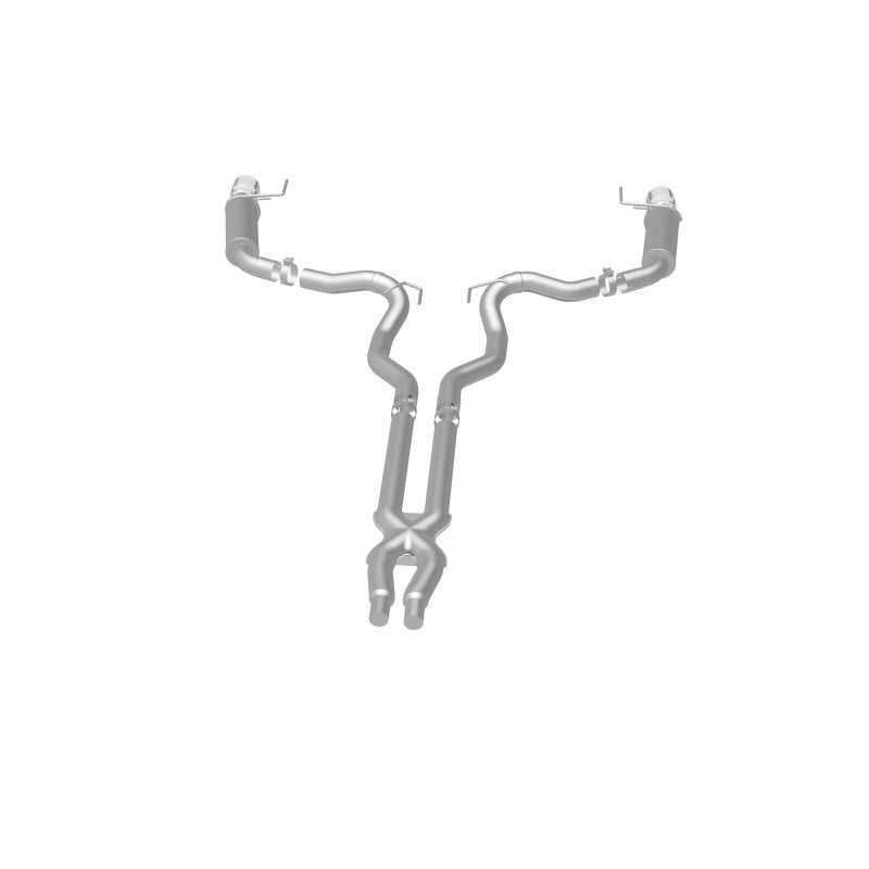 Magnaflow - MagnaFlow Cat Back, SS, 3in, Competition, Dual Split Polished 4.5in Tips 2015 Ford Mustang GT V8 5.0 - Demon Performance