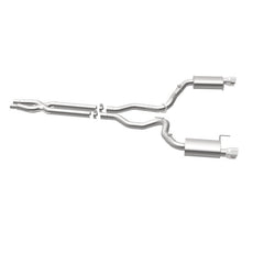 Magnaflow - MagnaFlow Cat Back, SS, 3in, Street, Dual Split Polished 4.5in Tips 2015 Ford Mustang GT V8 5.0L - Demon Performance
