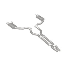 Magnaflow - MagnaFlow Cat Back, SS, 3in, Street, Dual Split Polished 4.5in Tips 2015 Ford Mustang GT V8 5.0L - Demon Performance