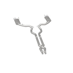 Magnaflow - MagnaFlow Cat Back, SS, 3in, Street, Dual Split Polished 4.5in Tips 2015 Ford Mustang GT V8 5.0L - Demon Performance