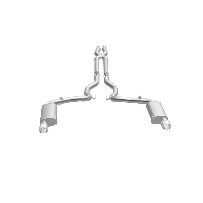 Magnaflow - MagnaFlow Cat Back, SS, 3in, Street, Dual Split Polished 4.5in Tips 2015 Ford Mustang GT V8 5.0L - Demon Performance