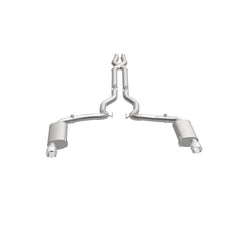 Magnaflow - MagnaFlow Cat Back, SS, 3in, Street, Dual Split Polished 4.5in Tips 2015 Ford Mustang GT V8 5.0L - Demon Performance
