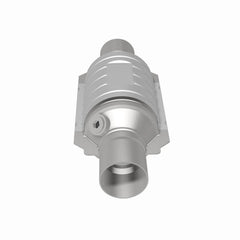 Magnaflow - MagnaFlow Conv Univ 2in In/Out Ctr/Ctr Round 9in Body L x 5.125in W x 13in Overall L Single O2 Port - Demon Performance