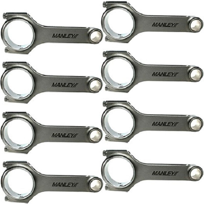 Manley Performance - Manley Chrysler 5.7L/6.1L/6.4L Hemi ARP 8740 6.2in w/ 24mm Pin H Beam Connecting Rod - Set of 8 - Demon Performance