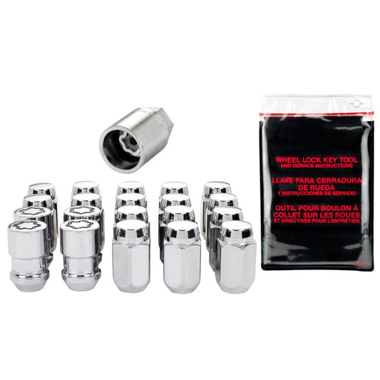 McGard - McGard 5 Lug Hex Install Kit w/Locks (Cone Seat Nut) 1/2 - 20 / 13/16 Hex / 1.5in. Length - Chrome - Demon Performance