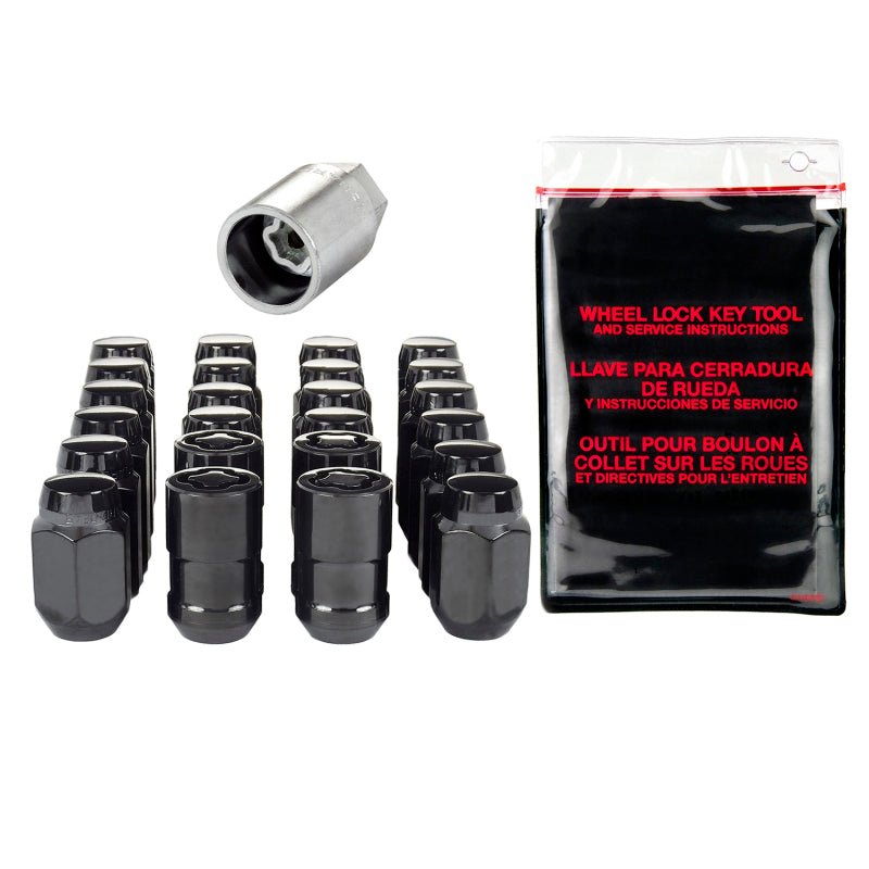 McGard - McGard 6 Lug Hex Install Kit w/Locks (Cone Seat Nut) 1/2 - 20 / 13/16 Hex / 1.5in. Length - Black - Demon Performance