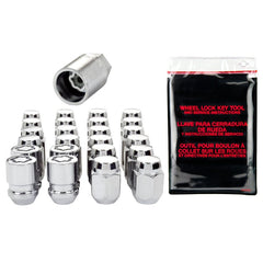 McGard - McGard 6 Lug Hex Install Kit w/Locks (Cone Seat Nut) M12X1.25 / 13/16 Hex / 1.28in. L - Chrome - Demon Performance