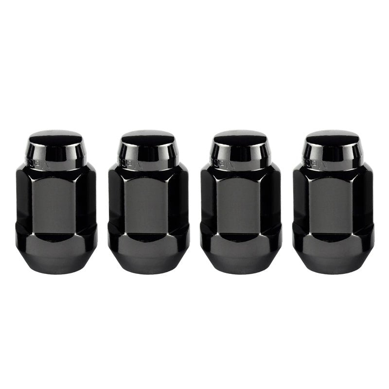 McGard - McGard Hex Lug Nut (Cone Seat Bulge Style) M14X1.5 / 22mm Hex / 1.635in. Length (4 - Pack) - Black - Demon Performance