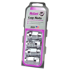 McGard - McGard Hex Lug Nut (Cone Seat Bulge Style) M14X1.5 / 22mm Hex / 1.635in. Length (4 - Pack) - Chrome - Demon Performance