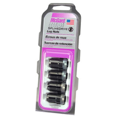 McGard - McGard SplineDrive Lug Nut (Cone Seat) M12X1.25 / 1.24in. Length (4 - Pack) - Black (Req. Tool) - Demon Performance