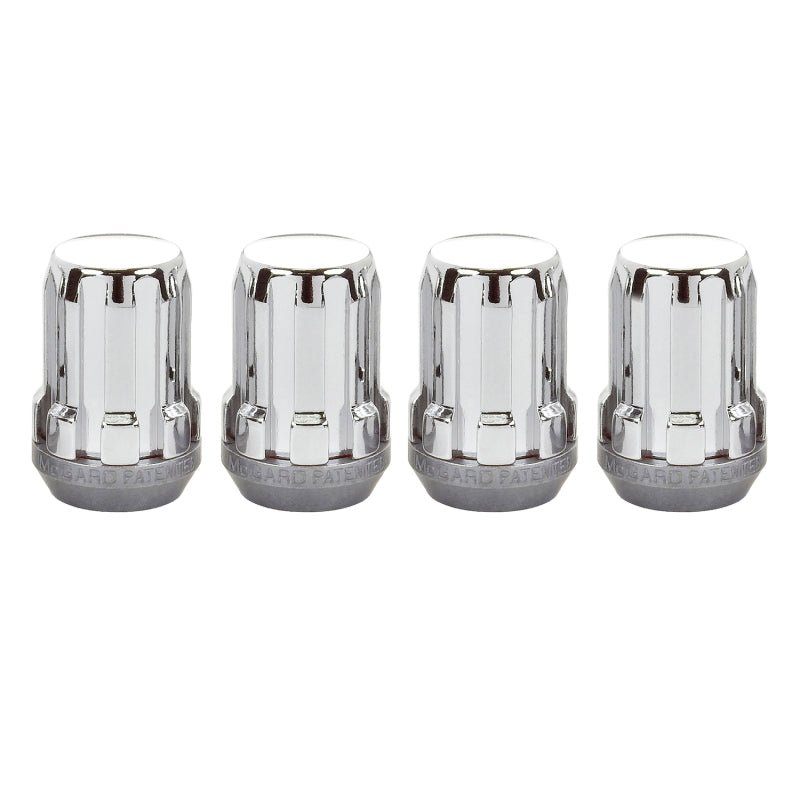 McGard - McGard SplineDrive Lug Nut (Cone Seat) M12X1.25 / 1.24in. Length (4 - Pack) - Chrome (Req. Tool) - Demon Performance