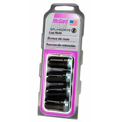 McGard - McGard SplineDrive Lug Nut (Cone Seat) M14X1.5 / 1.648in. Length (4 - Pack) - Black (Req. Tool) - Demon Performance