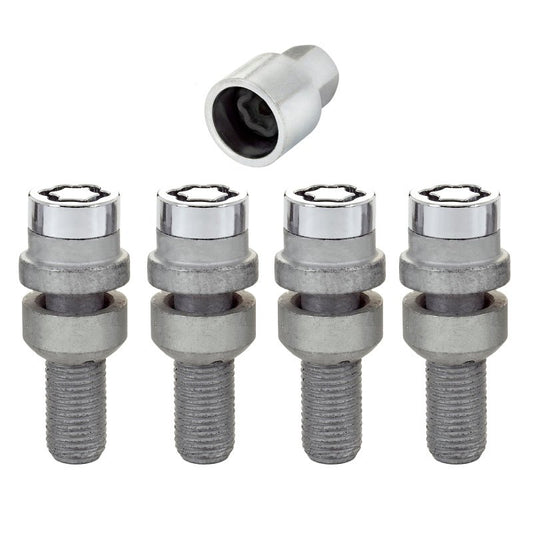 McGard - McGard Wheel Lock Bolt Set - 4pk. (Radius Seat) M14X1.5 / 17mm Hex / 28.2mm Shank Length - Chrome - Demon Performance