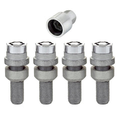McGard - McGard Wheel Lock Bolt Set - 4pk. (Radius Seat) M14X1.5 / 17mm Hex / 28.2mm Shank Length - Chrome - Demon Performance
