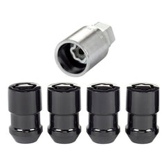 McGard - McGard Wheel Lock Nut Set - 4pk. (Cone Seat) 1/2 - 20 / 3/4 & 13/16 Dual Hex / 1.46in. Length - Black - Demon Performance