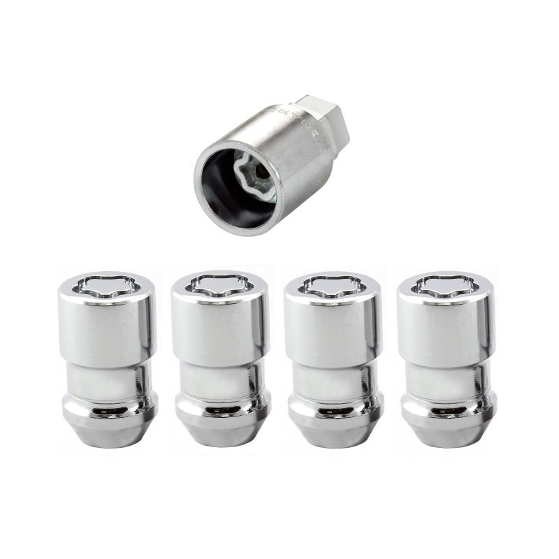McGard - McGard Wheel Lock Nut Set - 4pk. (Cone Seat) 1/2 - 20 / 3/4 & 13/16 Dual Hex / 1.46in. Length - Chrome - Demon Performance