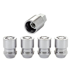 McGard - McGard Wheel Lock Nut Set - 4pk. (Cone Seat) M12X1.25 / 19mm & 21mm Dual Hex / 1.28in. L - Chrome - Demon Performance