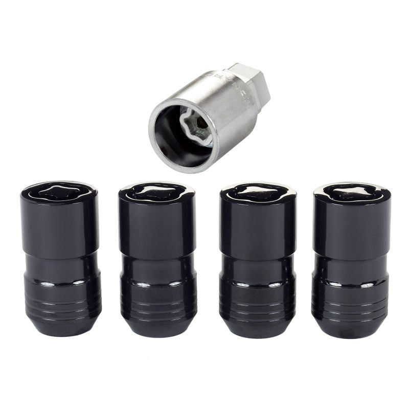 McGard - McGard Wheel Lock Nut Set - 4pk. (Cone Seat) M14X1.5 / 21mm & 22mm Dual Hex / 1.639in. L - Black - Demon Performance