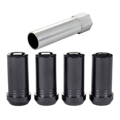 McGard - McGard Wheel Lock Nut Set - 4pk. (Tuner / Cone Seat) 1/2 - 20 / 13/16 Hex / 1.60in. Length - Black - Demon Performance