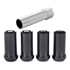 McGard - McGard Wheel Lock Nut Set - 4pk. (Tuner / Cone Seat) 1/2 - 20 / 13/16 Hex / 1.60in. Length - Black - Demon Performance