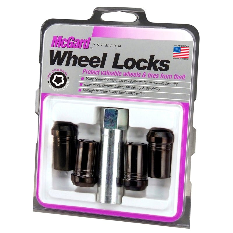 McGard - McGard Wheel Lock Nut Set - 4pk. (Tuner / Cone Seat) 1/2 - 20 / 13/16 Hex / 1.60in. Length - Black - Demon Performance