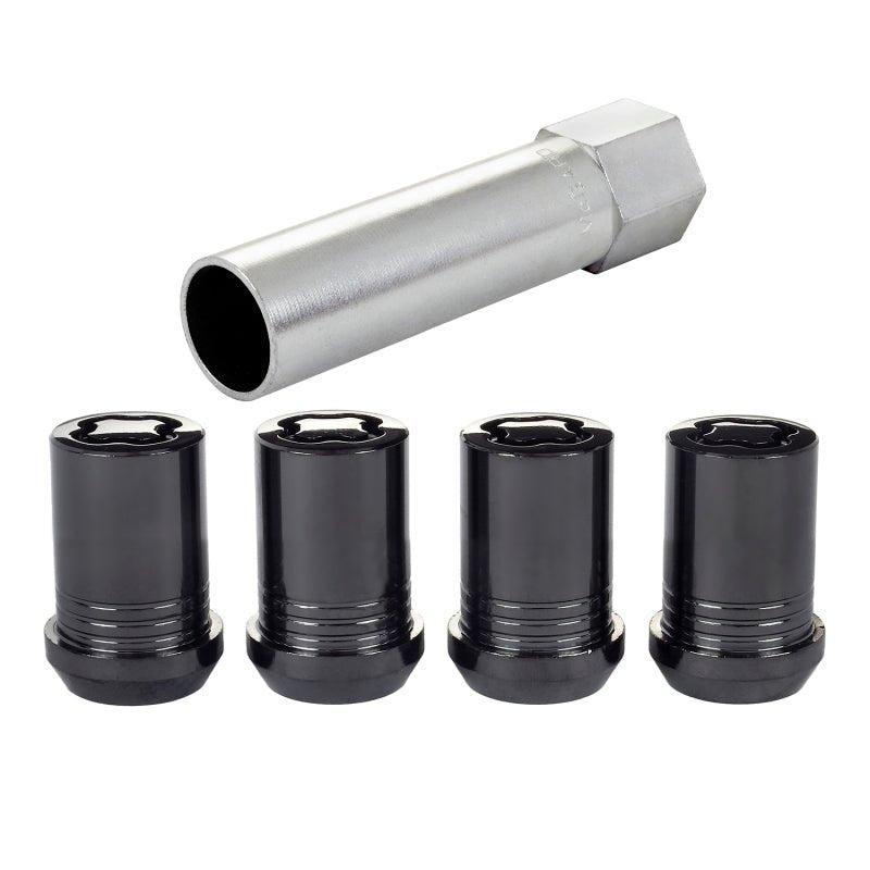 McGard - McGard Wheel Lock Nut Set - 4pk. (Tuner / Cone Seat) M12X1.25 / 13/16 Hex / 1.24in. Length - Black - Demon Performance